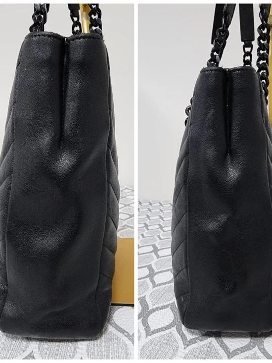 Authentic Saint Laurent Sheepskin Matelasse Chevron Slim Monogram Shopping Bag - Picture 5 of 12